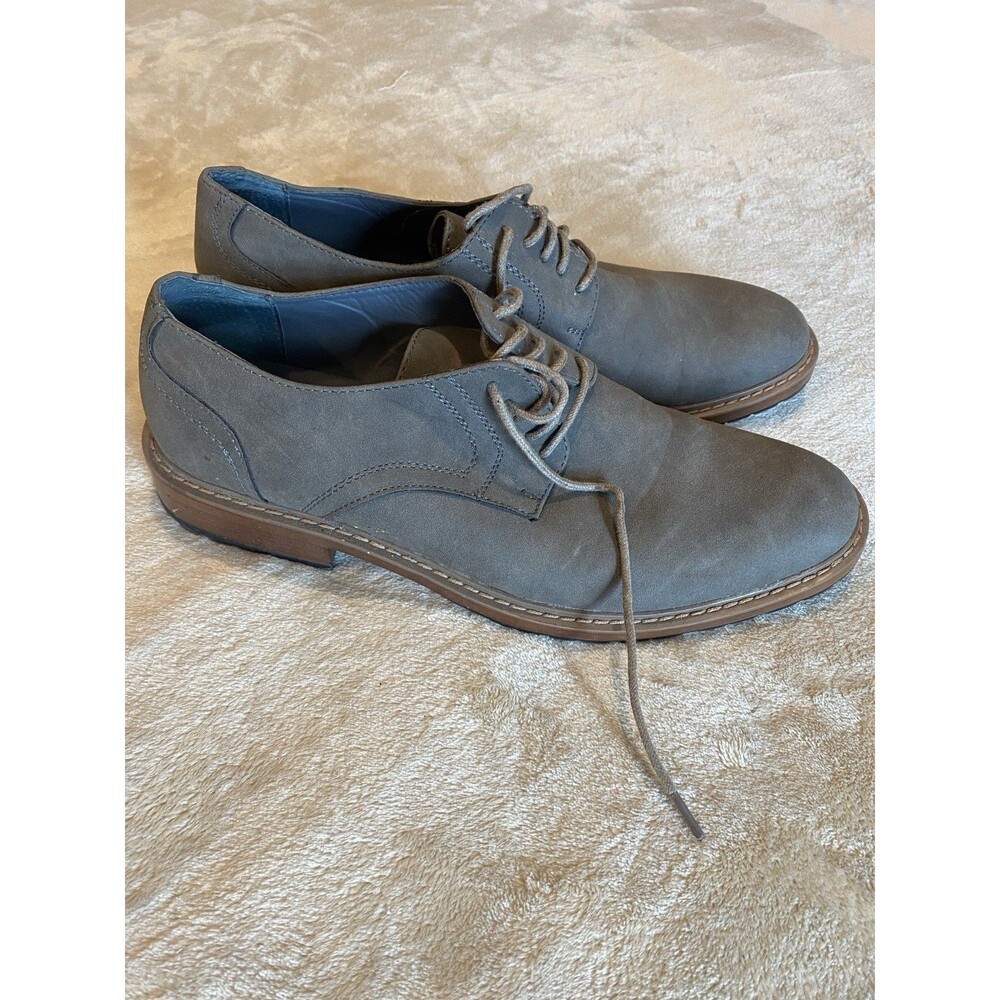 Perry Ellis Portfolio Mens Shoes Sz 10 Loafers Lace-up Dress Casual Olive
